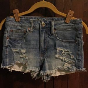 American eagle distressed shorts